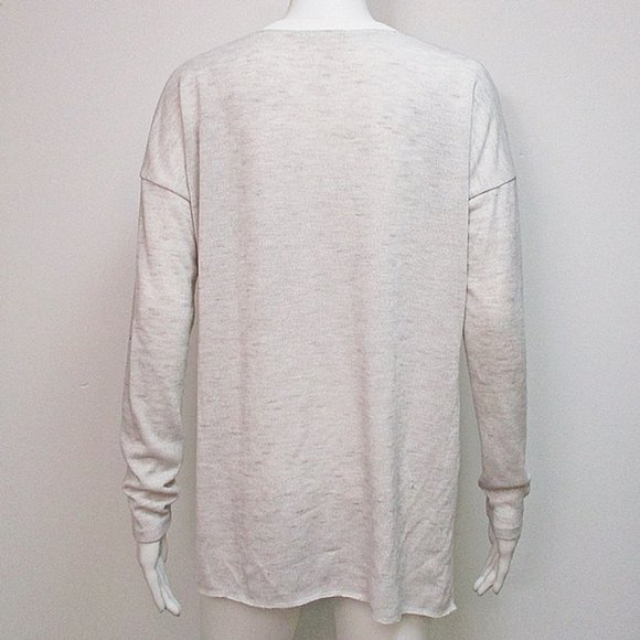 Wilfred Aritzia Asymmetrical Hem V Neck Sweater - Picture 5 of 6